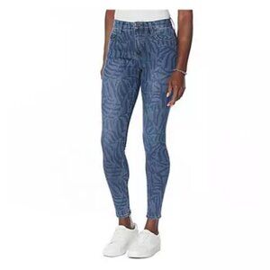 NEW! SkinnyGirl Paul Zebra Printed High-Rise Skinny Jeans, Indigo